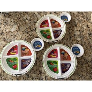 My Plate Divided Dinner Plate SPANISH Child Food Group Nutrition Sections Set 3
